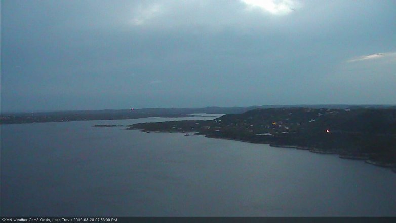 Lake Travis webcam, March 28, 2019 6:55 PM CT