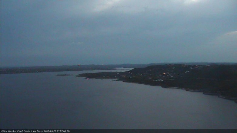 Lake Travis webcam, March 28, 2019 7:00 PM CT
