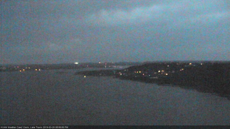 Lake Travis webcam, March 28, 2019 7:10 PM CT