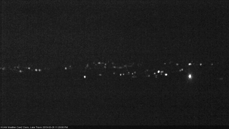 Lake Travis webcam, March 28, 2019 10:30 PM CT