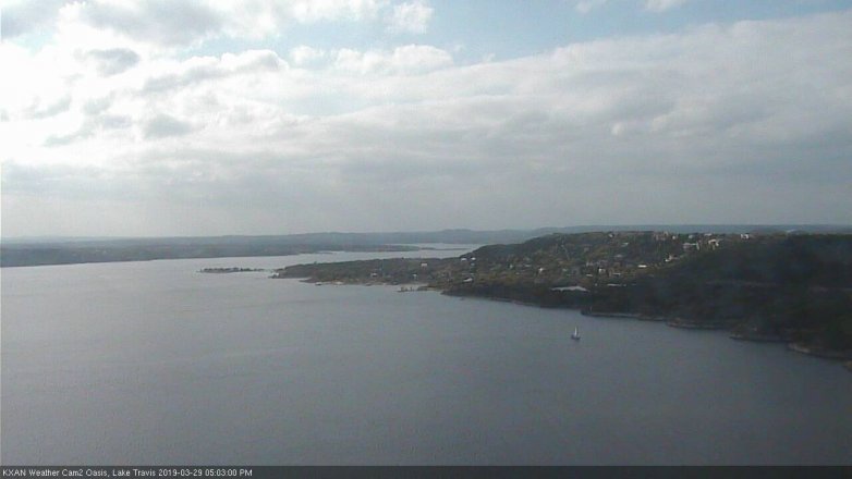 Lake Travis webcam, March 29, 2019 4:05 PM CT