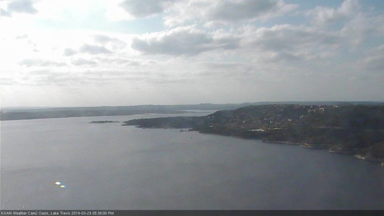 Lake Travis webcam, March 29, 2019 4:40 PM CT