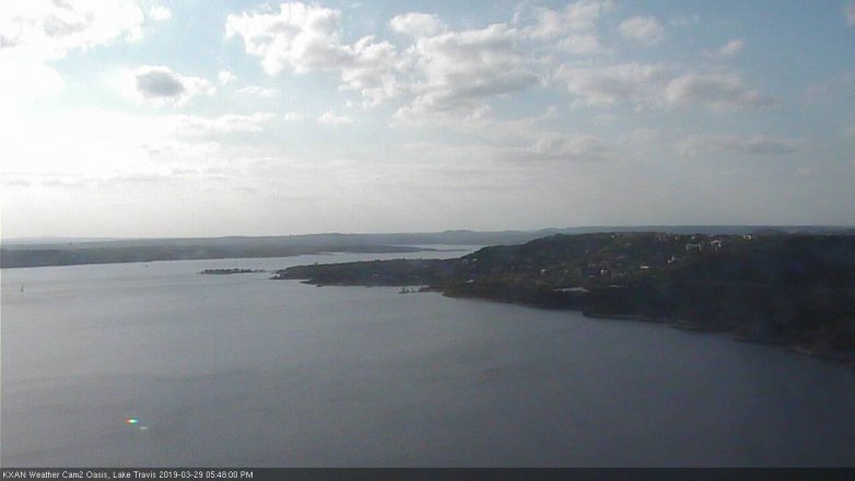 Lake Travis webcam, March 29, 2019 4:50 PM CT