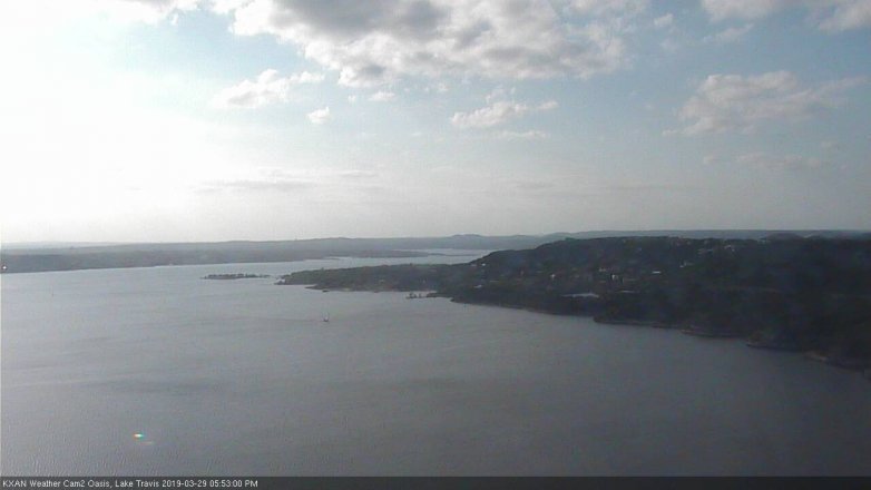 Lake Travis webcam, March 29, 2019 4:55 PM CT