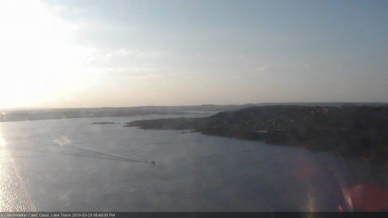 Lake Travis webcam, March 29, 2019 5:50 PM CT