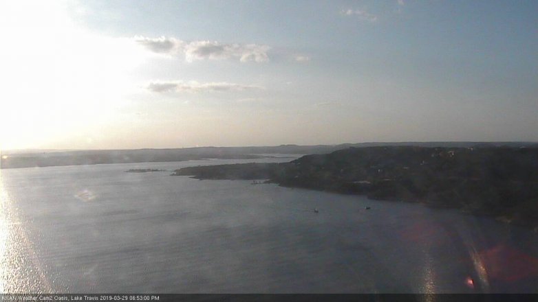 Lake Travis webcam, March 29, 2019 5:55 PM CT