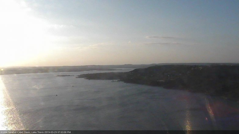 Lake Travis webcam, March 29, 2019 6:05 PM CT