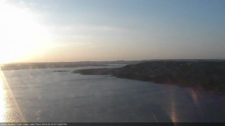 Lake Travis webcam, March 29, 2019 6:20 PM CT