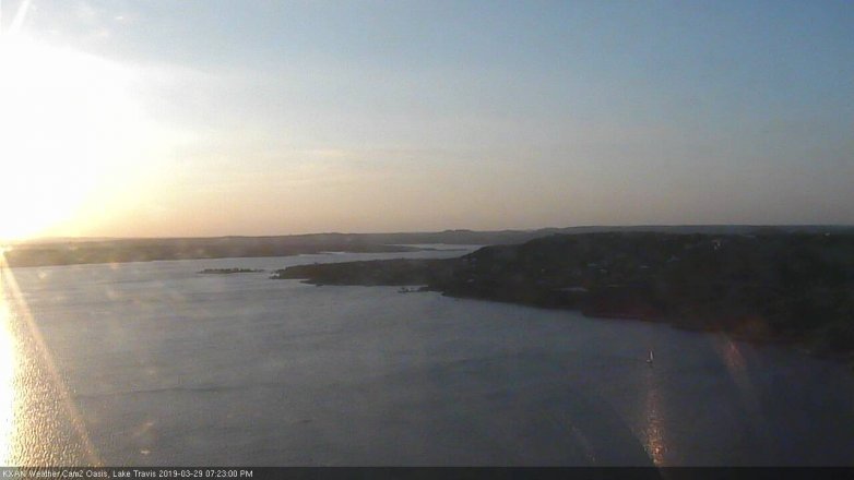 Lake Travis webcam, March 29, 2019 6:25 PM CT