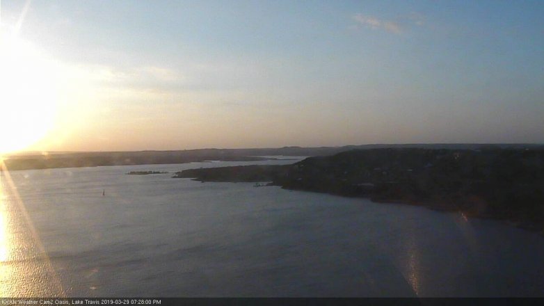 Lake Travis webcam, March 29, 2019 6:30 PM CT