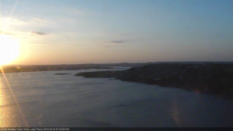 Lake Travis webcam, March 29, 2019 6:35 PM CT