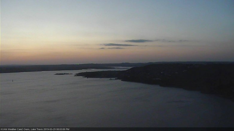 Lake Travis webcam, March 29, 2019 7:05 PM CT