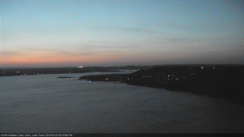 Lake Travis webcam, March 29, 2019 7:20 PM CT
