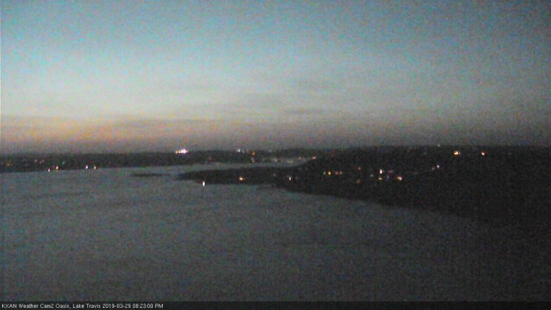 Lake Travis webcam, March 29, 2019 7:25 PM CT