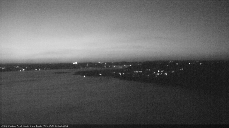 Lake Travis webcam, March 29, 2019 7:30 PM CT