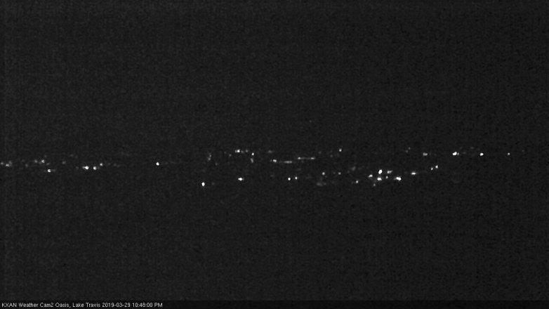 Lake Travis webcam, March 29, 2019 9:50 PM CT