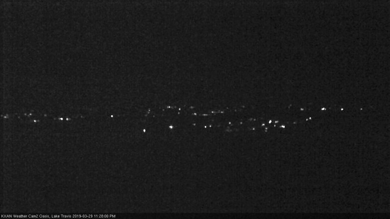 Lake Travis webcam, March 29, 2019 10:30 PM CT