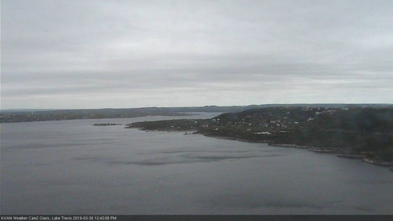 Lake Travis webcam, March 30, 2019 11:45 AM CT