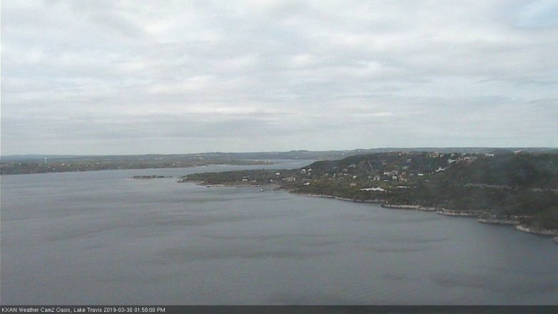 Lake Travis webcam, March 30, 2019 1:00 PM CT
