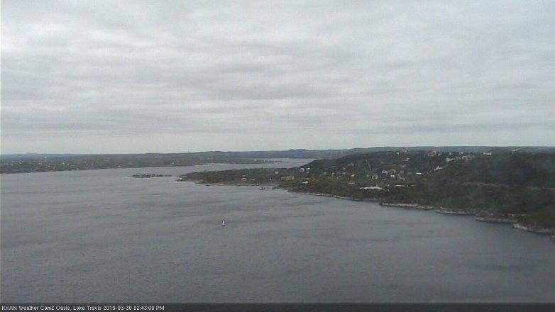 Lake Travis webcam, March 30, 2019 1:45 PM CT