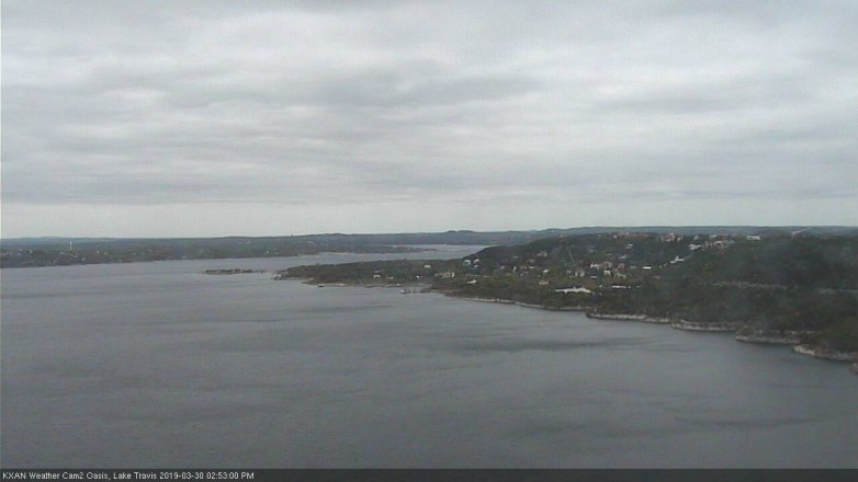 Lake Travis webcam, March 30, 2019 1:55 PM CT