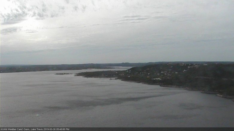 Lake Travis webcam, March 30, 2019 4:50 PM CT