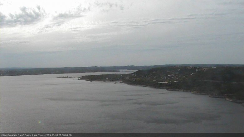 Lake Travis webcam, March 30, 2019 4:55 PM CT