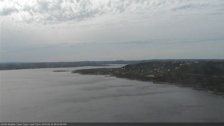 Lake Travis webcam, March 30, 2019 5:05 PM CT