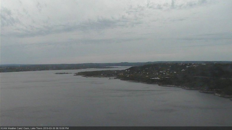 Lake Travis webcam, March 30, 2019 5:20 PM CT