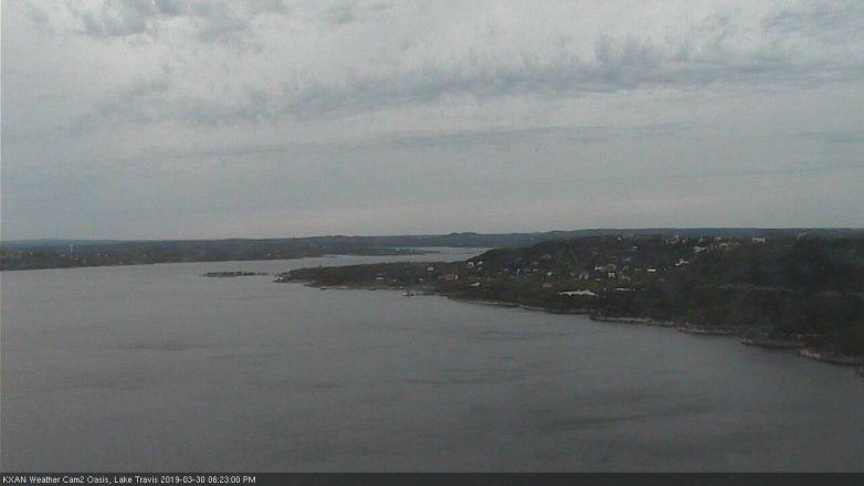 Lake Travis webcam, March 30, 2019 5:25 PM CT