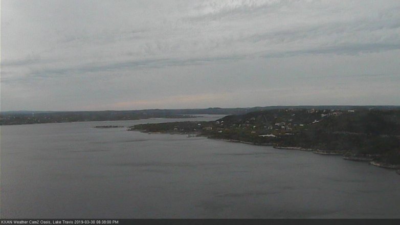 Lake Travis webcam, March 30, 2019 5:40 PM CT