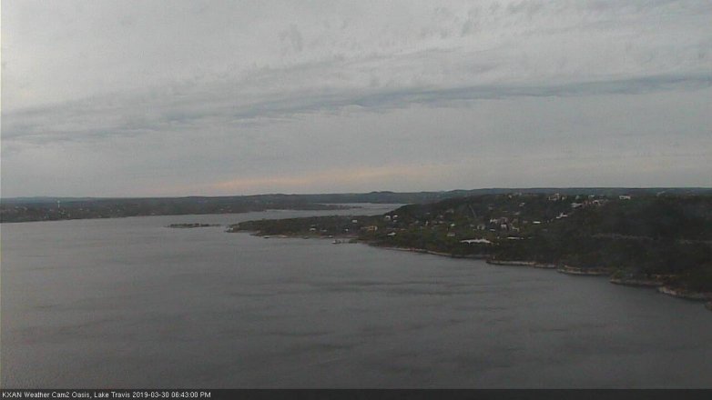 Lake Travis webcam, March 30, 2019 5:45 PM CT