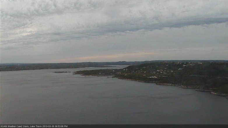 Lake Travis webcam, March 30, 2019 5:55 PM CT