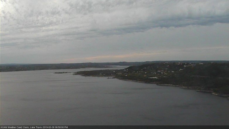 Lake Travis webcam, March 30, 2019 6:00 PM CT
