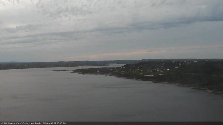 Lake Travis webcam, March 30, 2019 6:05 PM CT