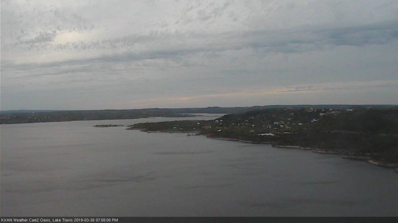 Lake Travis webcam, March 30, 2019 6:10 PM CT
