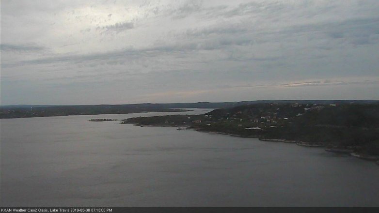 Lake Travis webcam, March 30, 2019 6:15 PM CT