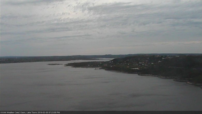 Lake Travis webcam, March 30, 2019 6:25 PM CT