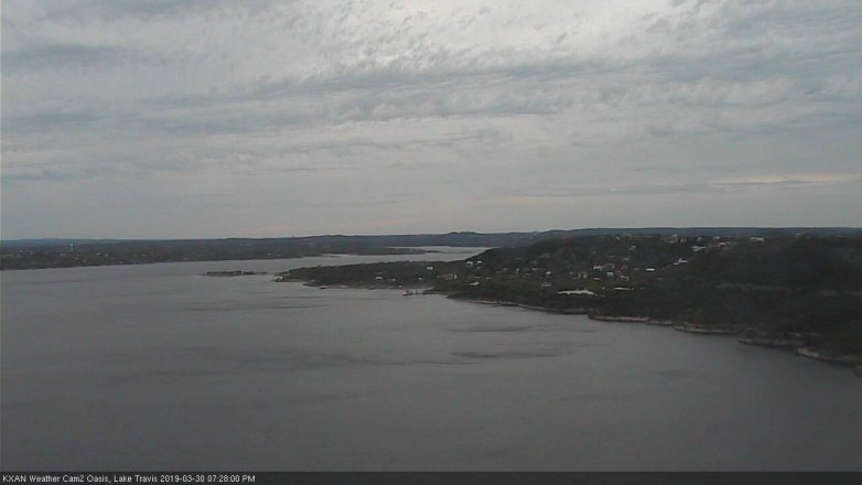 Lake Travis webcam, March 30, 2019 6:30 PM CT