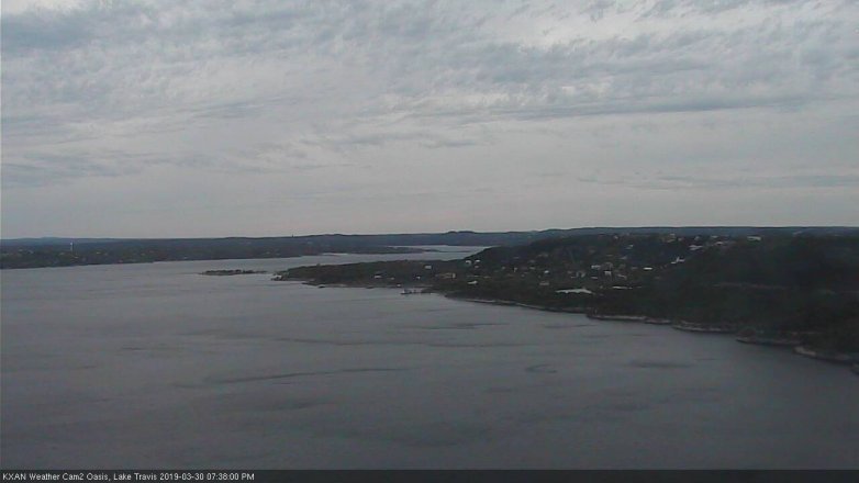 Lake Travis webcam, March 30, 2019 6:40 PM CT