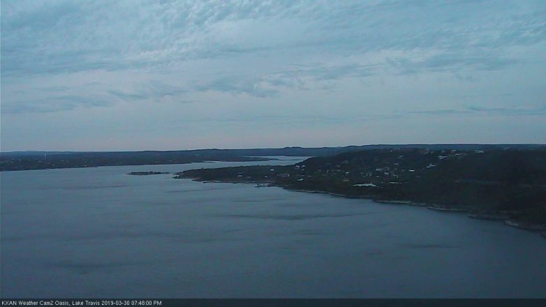 Lake Travis webcam, March 30, 2019 6:50 PM CT