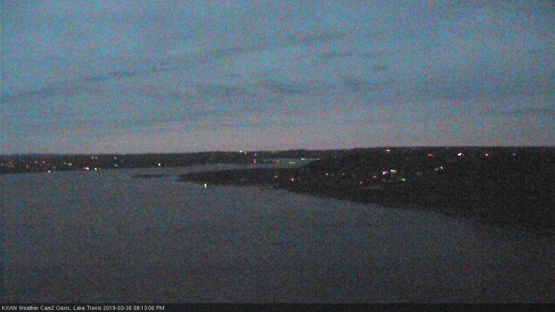 Lake Travis webcam, March 30, 2019 7:15 PM CT