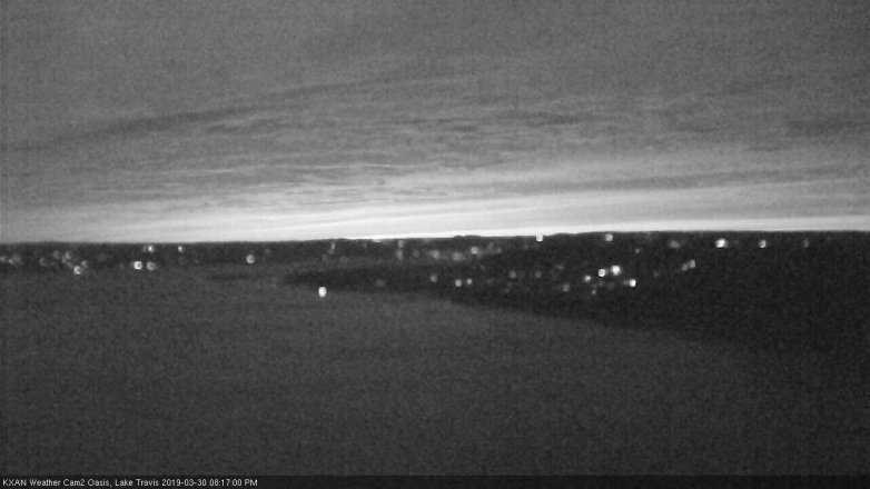 Lake Travis webcam, March 30, 2019 7:20 PM CT