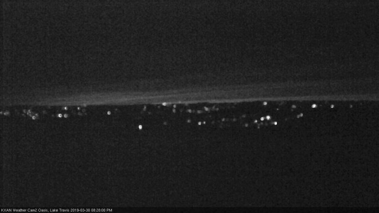 Lake Travis webcam, March 30, 2019 7:30 PM CT