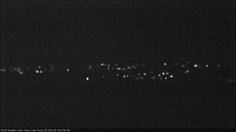 Lake Travis webcam, March 30, 2019 9:50 PM CT