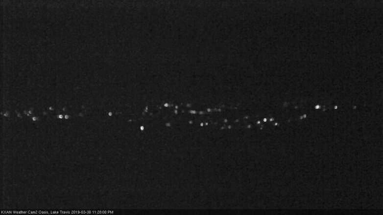 Lake Travis webcam, March 30, 2019 10:30 PM CT