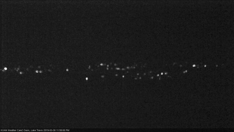 Lake Travis webcam, March 30, 2019 11:00 PM CT