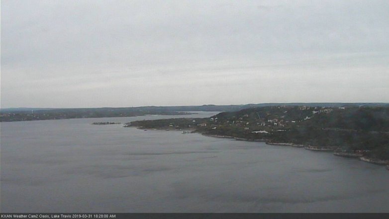 Lake Travis webcam, March 31, 2019 9:30 AM CT