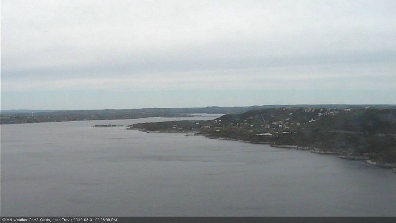 Lake Travis webcam, March 31, 2019 1:30 PM CT