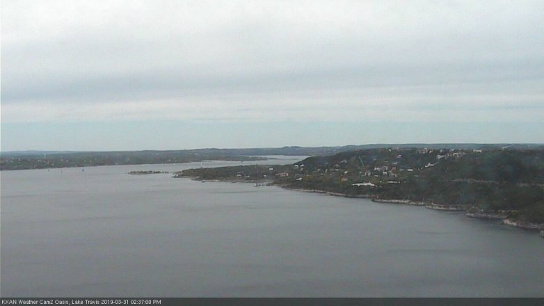 Lake Travis webcam, March 31, 2019 1:40 PM CT